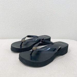 Tory Burch black platform flip-flops size 6.5